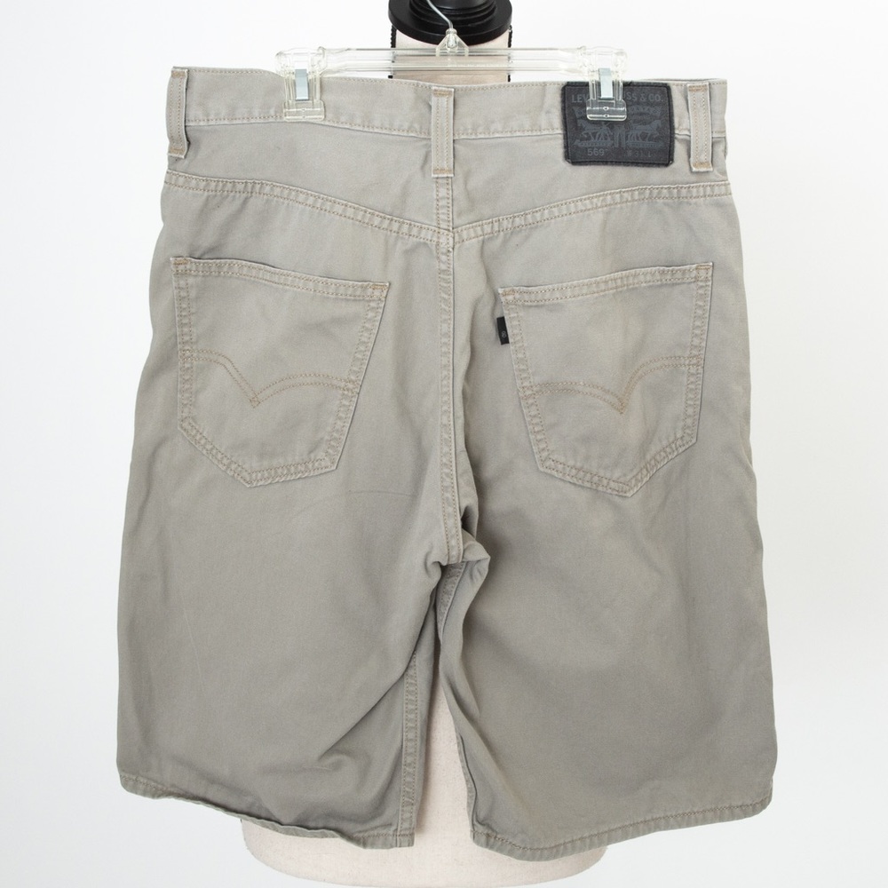 Levi’s 569 black tab shorts tan gray shade 31 waist 31